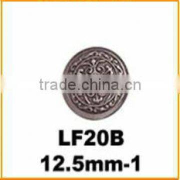 Metal top Design custom Logo Sewing Button 12.5mm