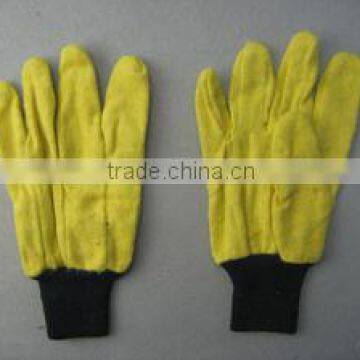 Yellow Jersey Liner Knitted Wrist Cotton Glove