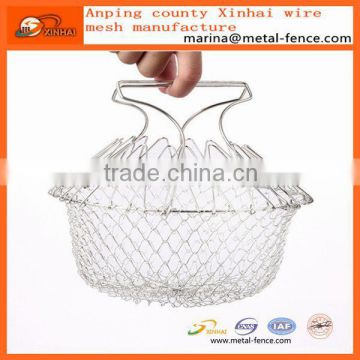 2015 New Product High Quality Stainless Steel Cooking Chef Wire Mesh Basket