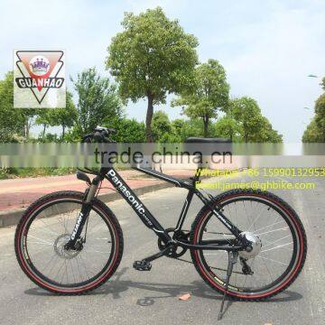 2016 Electric bicycle with hidden battery and suspension fork