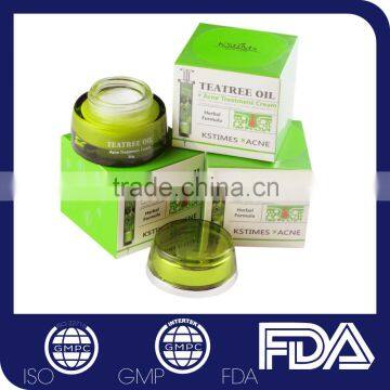 Private Label Green Tea Scar Removing Pimples Treatment Moist Anti Acne Cream