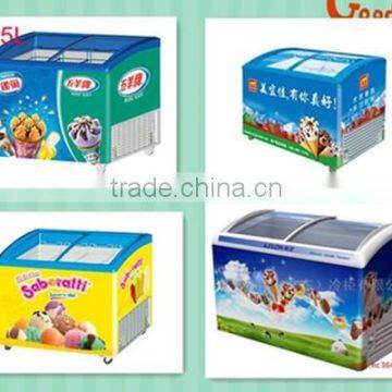 Supermarket Glass Door Display Ice Cream Freezer for Sale