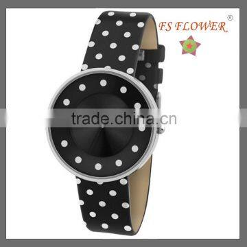 FS FLOWER - PU Leather Silk Cloth Spots Fashion Female Watches Promotional Products