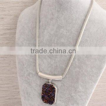 Women Female Fashion Necklace New Design 24k Rhodium Necklace for Women photo-4