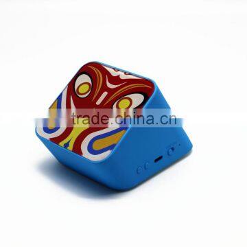 blue mini speaker with phone stand from factory with patent