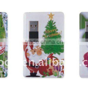 giveaway item credit card usb flash drive with free printing usb pendrive