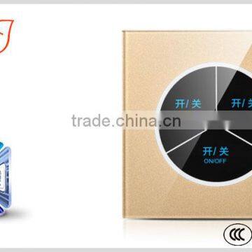 3 Gang Smart Touch Screen Wall Plate Light Switch 1000w photo-2