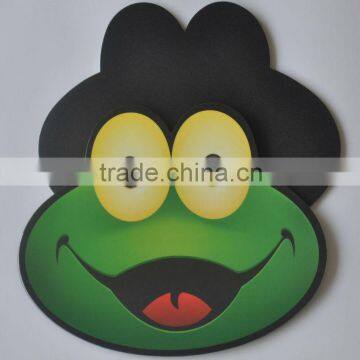 unique design promotions pvc lamination foam eva mouse pad, animal shape frog mouse pad