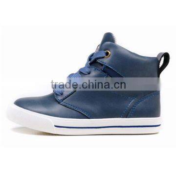 Bulk Wholesale PU Material Boys High Neck Casual Shoes With Zipper
