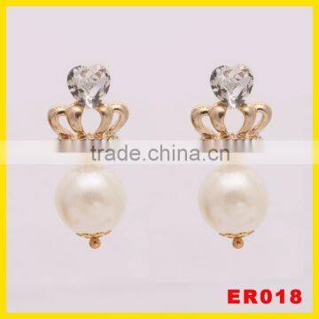 Popular Czech Crystal Pearl Earring For Wedding,oval pearl earrings