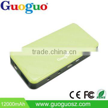 Guoguo 5V 12V 12000mAh car jump star 19V portable power bank laptop for Tablets, mobile phone