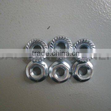 high quality zinc plated flange nuts