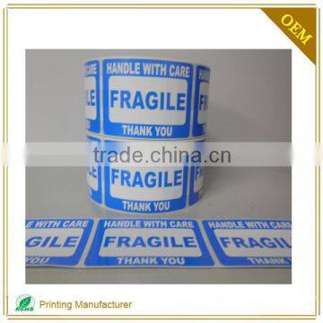 High Quality Carton Permanent Adhesive Plastic Warning Label Stickers