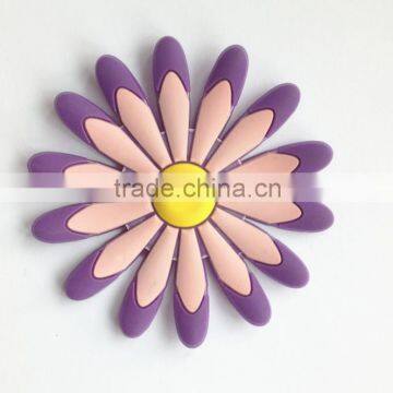 China Supplier Flower Shaped Custom Promotional Gifts Wholesale Soft PVC Fridge Magnet