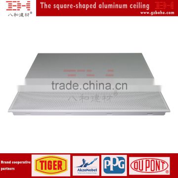 Clip-in style square ceiling aluminum perforated false ceiling tiles