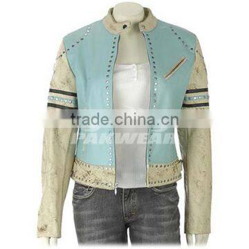 Women Leather Jacket With Studs for Fashion Look