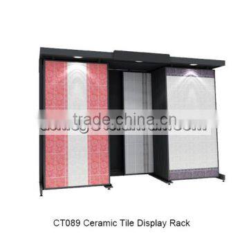 tsianfan sliding kitchen bathroom tile display stand/ceramic tile showroom display stands CT089