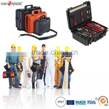 Hard durable solid dustproof plastic electric power tool set packaging detector case with IP67 waterproof RC-PS 290/1