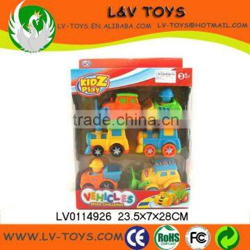 Wholesale friction power toys mini car cheap plastic toy trucks