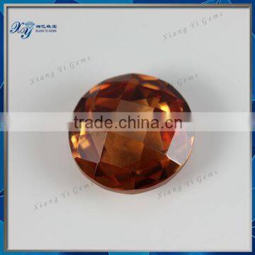 Xiang Yi gems hot sale synthetic round shape cubic zirconial!! double checkerboard cut cubic zirconia