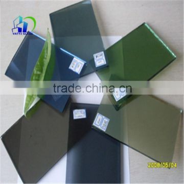 reflective patterned glass wall hanging coating reflective glass cubicle walls temepered float colored glass office walls