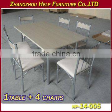 wooden top Dining table and chair set