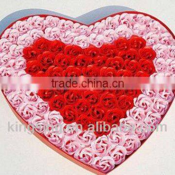 flower shape handmade love soap bath use