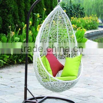 Top quality garden rattan furniture adult single seat swing