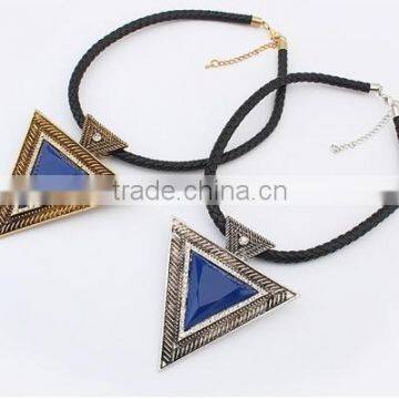 Top Quality Triangle Collar Vintage Pendant Statement Necklace Women Necklaces & Pendants Fashion Necklaces for Women 2014