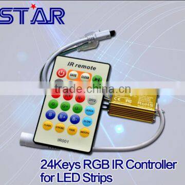 12V 24V 24key rgb led strip light controller