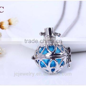 vintage charm round essential oil copper perfume lockets filigree locket pendant