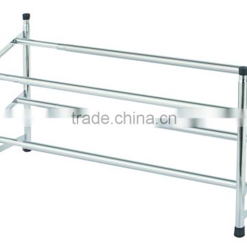 Stackable extension chrome plated shoe rack shoe cabinet