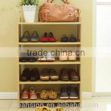 4 Layers Wooden Shoe Cabinet Shoe Rack