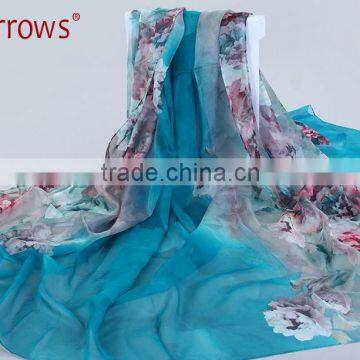Good Quality Imitated Silk Fabric Women Ladies Scarf Shawls Wraps Poncho for Decoration Seaside photo-4