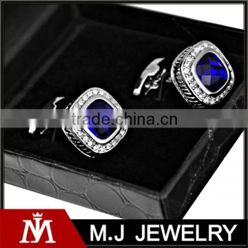 High Quality Jewlery Luxury Mens Sapphire Cufflinks