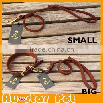 High Quality Classical Dog Lead Collar and Leash for Dogs Special Dog Belt Leather Collar Led for Pet Dogs