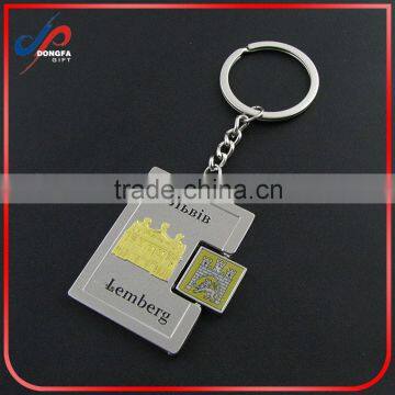 Custom Metal Blank Rotation Key Chain