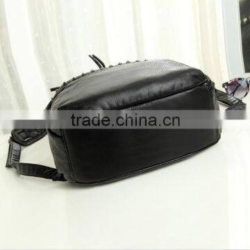 2016 Most Popular Wicker Zipper Waterproof Backpack and Rivets Shoulder Bag photo-4