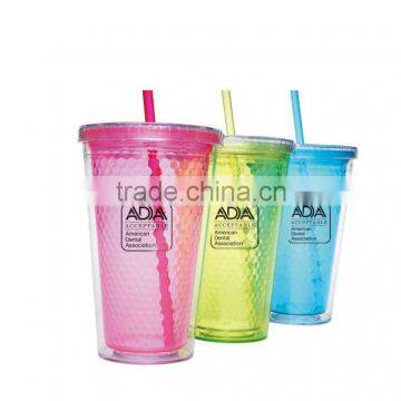 2015 New 16oz Plastic Double Wall Frosty Cups BPA Free