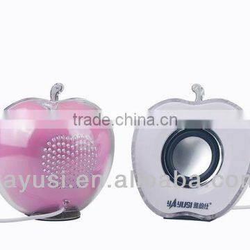 lovely apple portable speaker with color flash