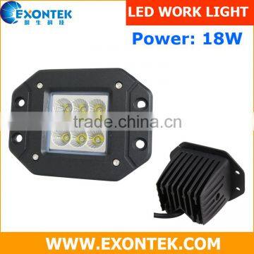 Wholesale high quality LED work light 18W, LED working light 18W IP67 spot flood LED driving light offroad 4WD