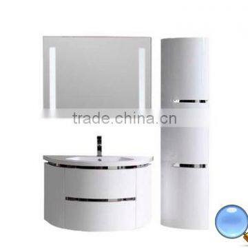 Modern design melamine led bathroom mirror cabinet