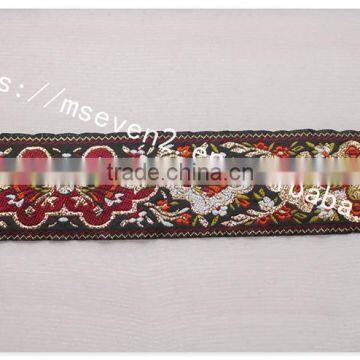 Newest 4.3cm Width Ethnic Embroidery Webbing Polyester for Garment/bag photo-3