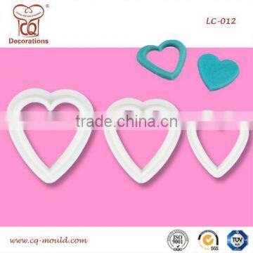 fondant cake sugarcraft heart shape cutter set 3pcs each set