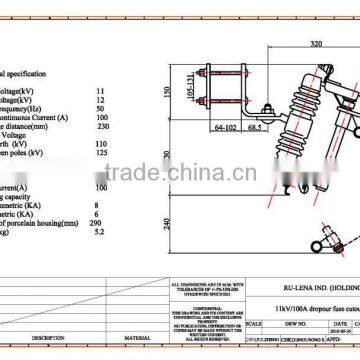 high voltage electrical fuse cutout