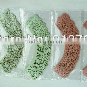 Laser Cut Hollow Out Pearl Party Greaseproof Paper Lace Paper Wedding Gift Cupcake Wrappers photo-4