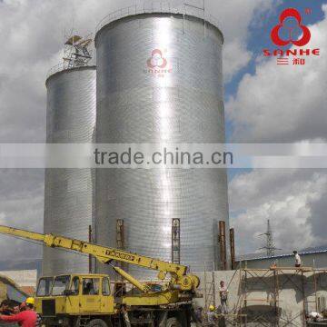 silos with animal feed machinery