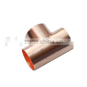 brass and red copper pipe/T type red copper tee,3 way copper joint