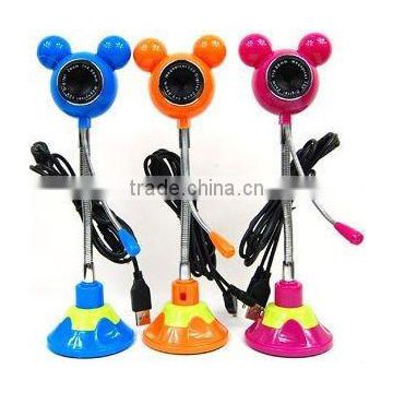 Camera Cute Mikey PC Webcam w/ Gooseneck Suction Mount +Mic