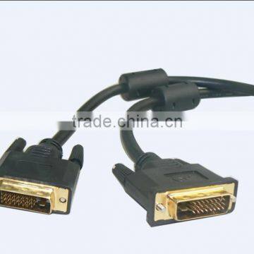 High quality DVI cable DVI-DVI male cable with golden pl cable,